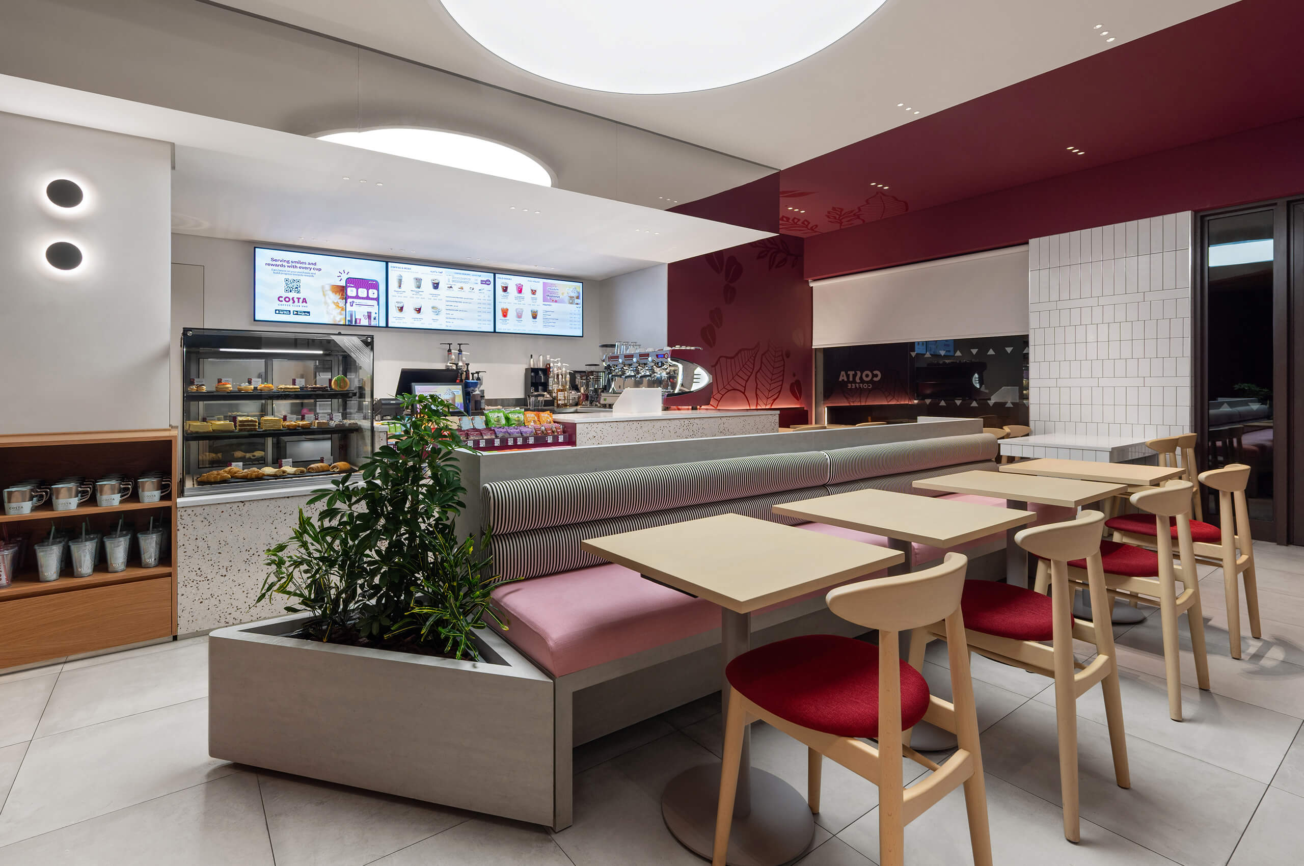 Costa Coffee timber detail
