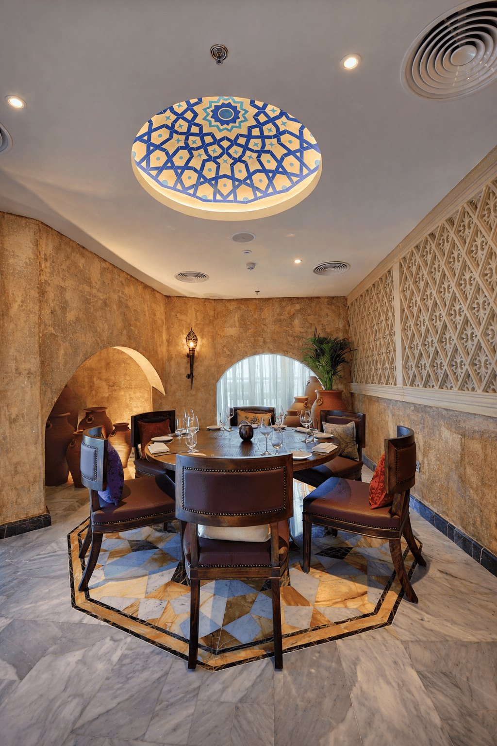 Khyber Restaurant carved detail